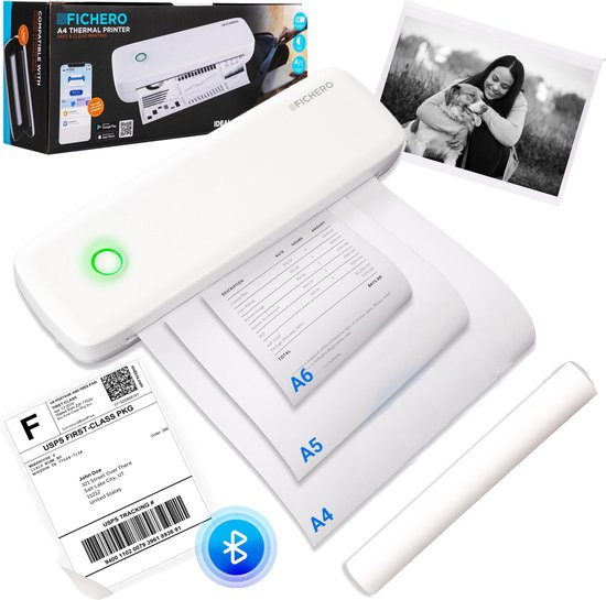 Fichero Pocket Printer A4 - Mini Printer voor Mobiel