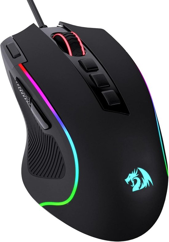 StayPowered RGB Gaming-Muis - Ultieme Precisie en Controle voor Gamers - 11 Programmeerbare Toetsen - 8000 DPI - RGB-Verlichting - Ergonomisch Design - Matte Anti-Slip Grip - Software Keybinds - Zwart - Levering Sneller dan Aangegeven!
