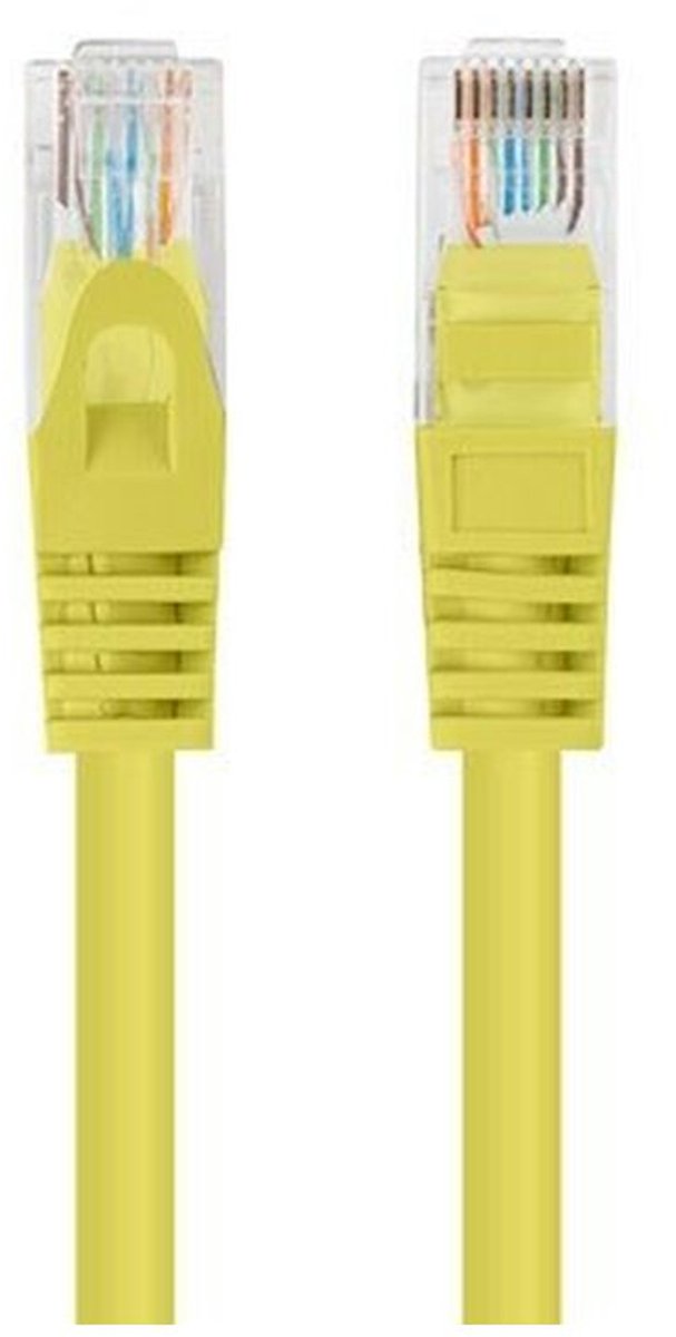 Stevige UTP-netwerkkabel categorie 6 Lanberg PCU6-20CC-0100-Y Geel 1 m