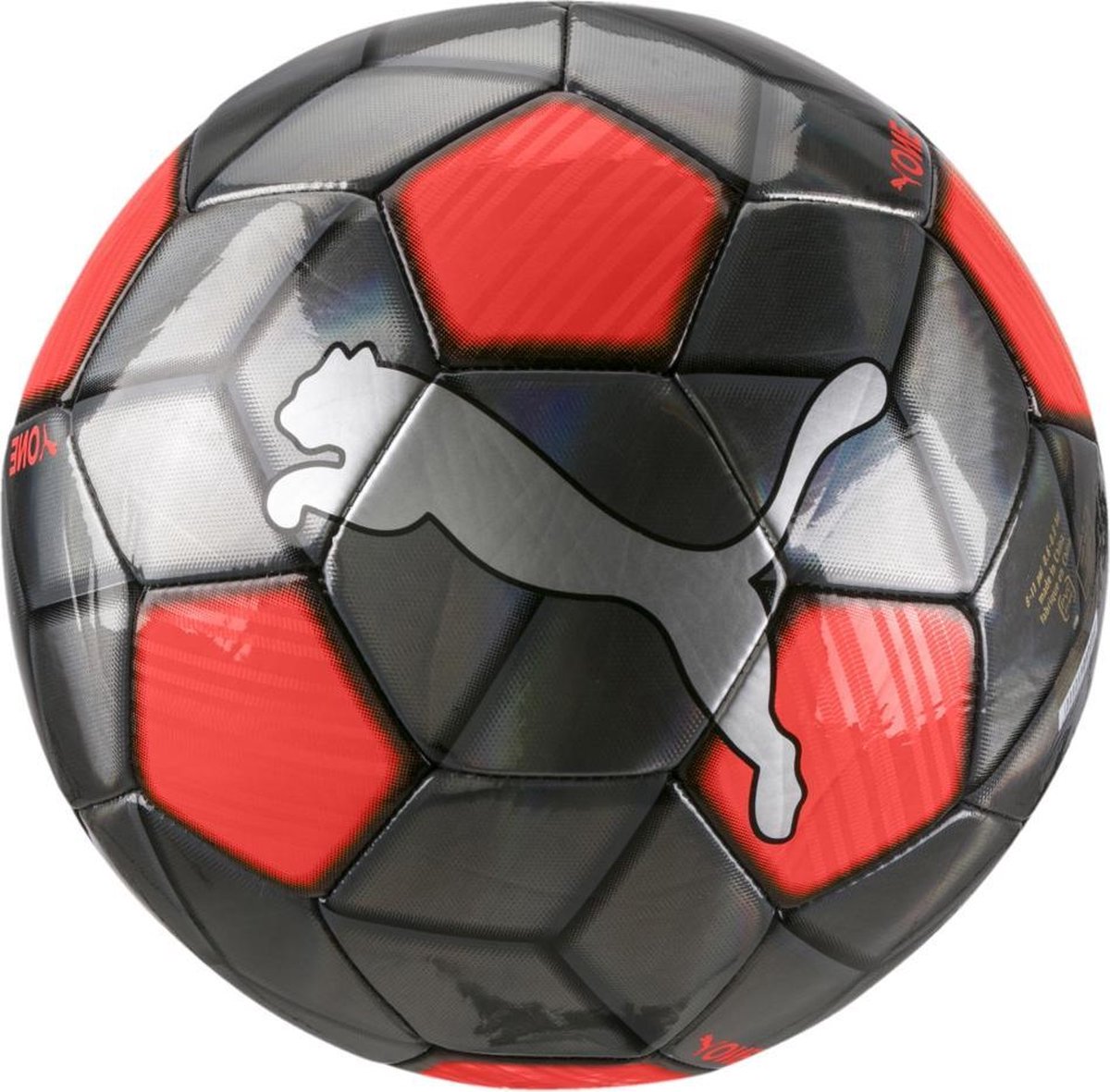 PUMA One Strap Ball Voetbal Maat 5 - Silver-Nrgy Black bol.com