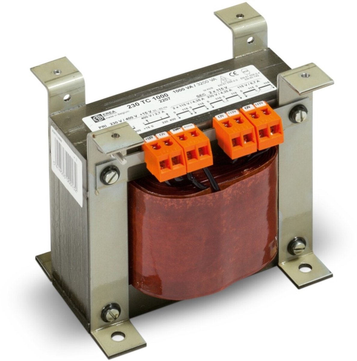 Erea -Stuurstroomtransfo 15-0-230-400V/2X0-115V 1000Va - 2207