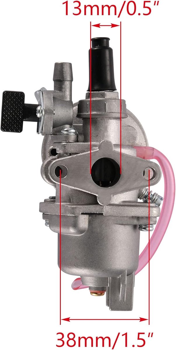 Geschikt voor PZ13 13mm carburateurvervanging voor 2-takt 47cc 49cc 50cc pocketbikemotor, mini-quad, ATV-crossmotor van Merkloos	 — afbeelding 4