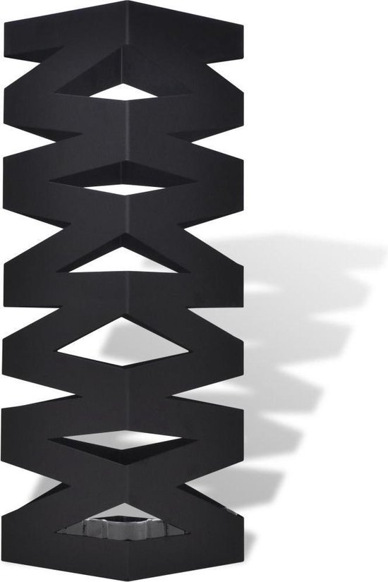 Paraplu Standaard Zwart Eiken 25 x 24,5 x 64 cm Bewerkt hout