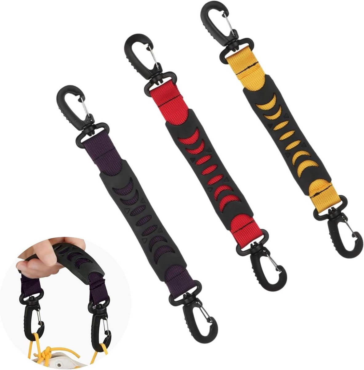 Inovra Plus - Draagband voor skates en skischoenen met handvat - Set van 3 - Draagbare skisbanden met draaggreep