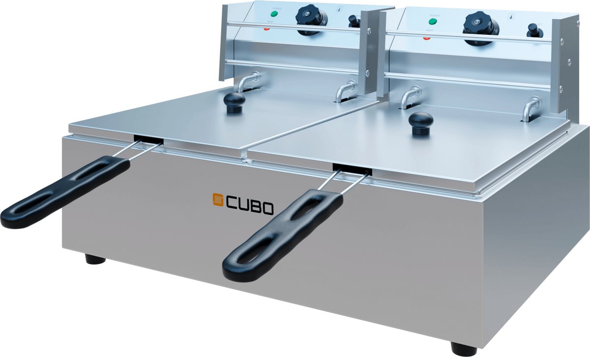 CUBO Friteuse 2 x 6L - Elektrisch Tafelmodel - CS-EEDF-6L