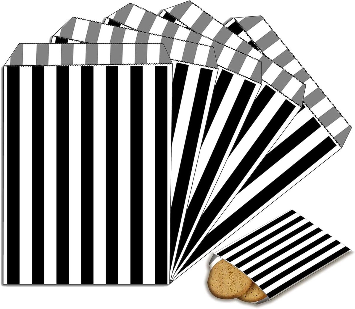 Allecto Plus - Zoete Papieren Zakken 100 stuks | 13 x 18 cm | Snoep & Snacks | Bruiloft & Feest | Papier Brood Sandwich Zakken