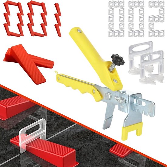 Lantelme Tegelnivelleringssysteem, kit voor 2 mm voegen met 100 x