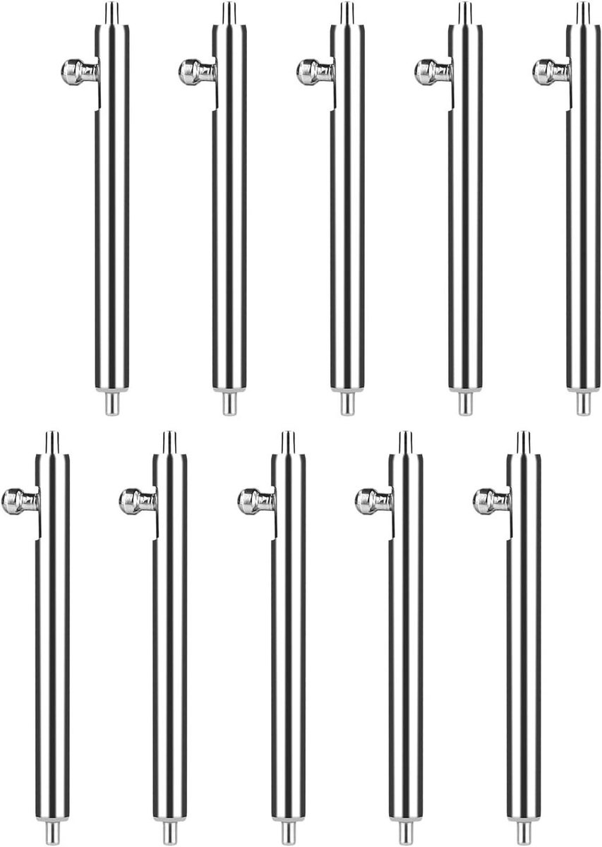 Allecto Plus - Roestvrijstalen Quick Release Spring Bars 10 Stuks voor Horlogebandje - Universele Vervanging - Samsung Galaxy Watch Compatibel