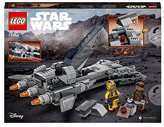 Doos van LEGO Star Wars "Pirate Snub Fighter" met model en twee minifiguren, gebaseerd op The Mandalorian.
