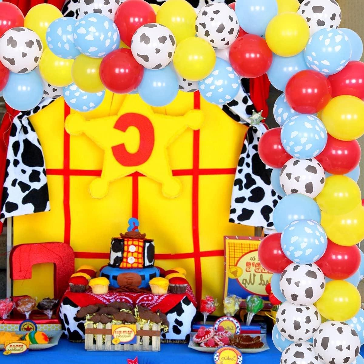 Allecto Plus - Wolkenballonnen Garland Arch Kit voor vliegtuig-verjaardagsfeest babyshower met latexballonnen met wolkenkoe-opdruk