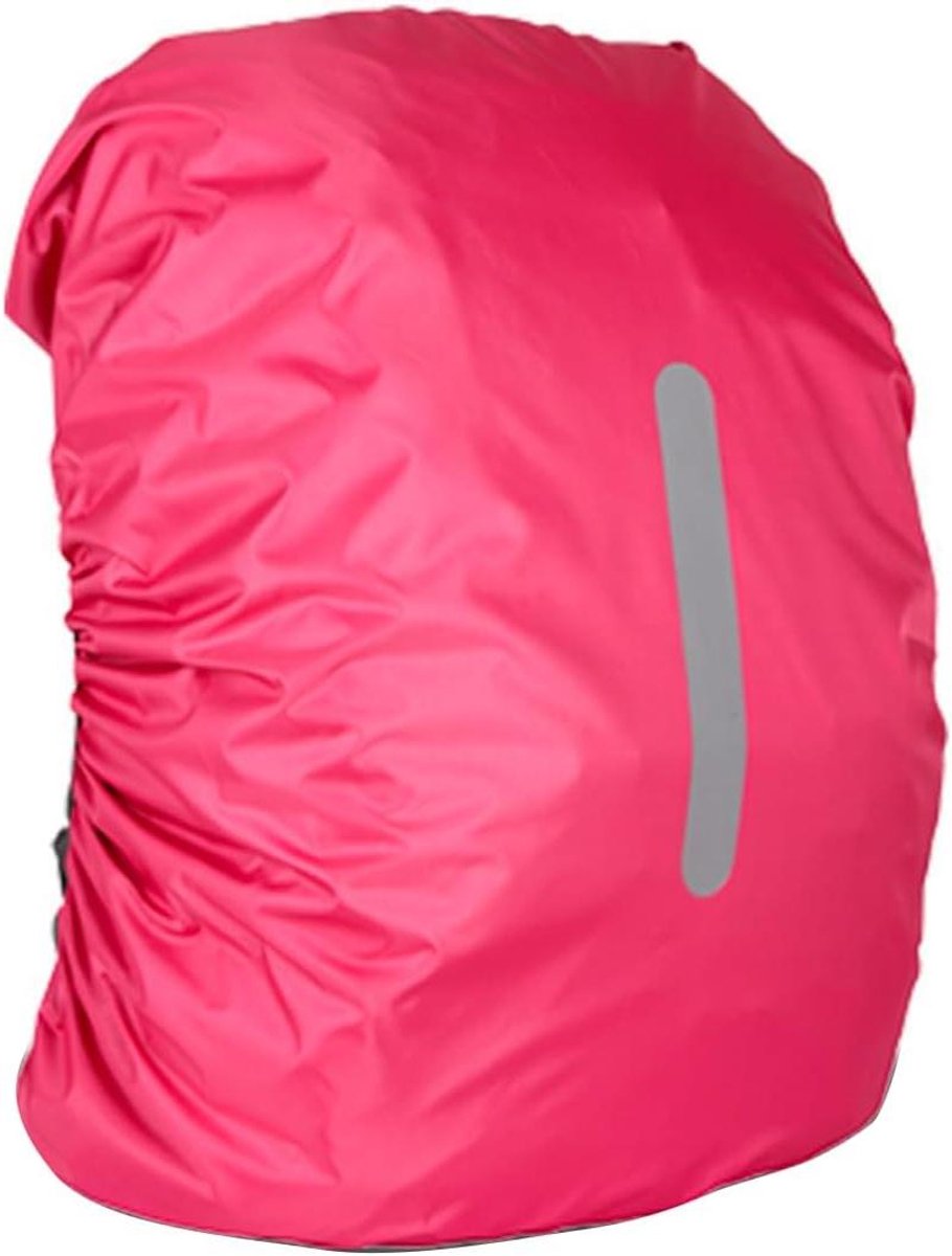 Allecto Plus - Regenhoes voor roze rugzakken 15 - 25 liter - waterdicht en opvouwbaar - ideaal voor outdoor activiteiten - kinderrugzak regenbescherming