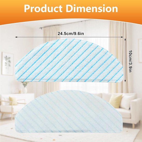 Panni Mop 10 pezzi compatibili con Ecovacs Deebot Ozmo T8