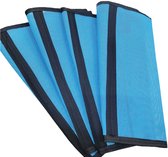 4-delige mesh beenbeschermers voor paarden, mesh vliegende laarzenset voor paarden, herbruikbare, ademende, verstelbare rijlaarzen, beenbeschermers voor buitentraining，Hemelsblauw