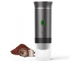 Draagbaar Koffiezetapparaat voor Onderweg - Draadloos voor in de Auto - 12 Volt - Espresso - Capsule Koffie - Gemalen Koffie - Cups - Oplaadbaar - Draagbare Koffiemachine