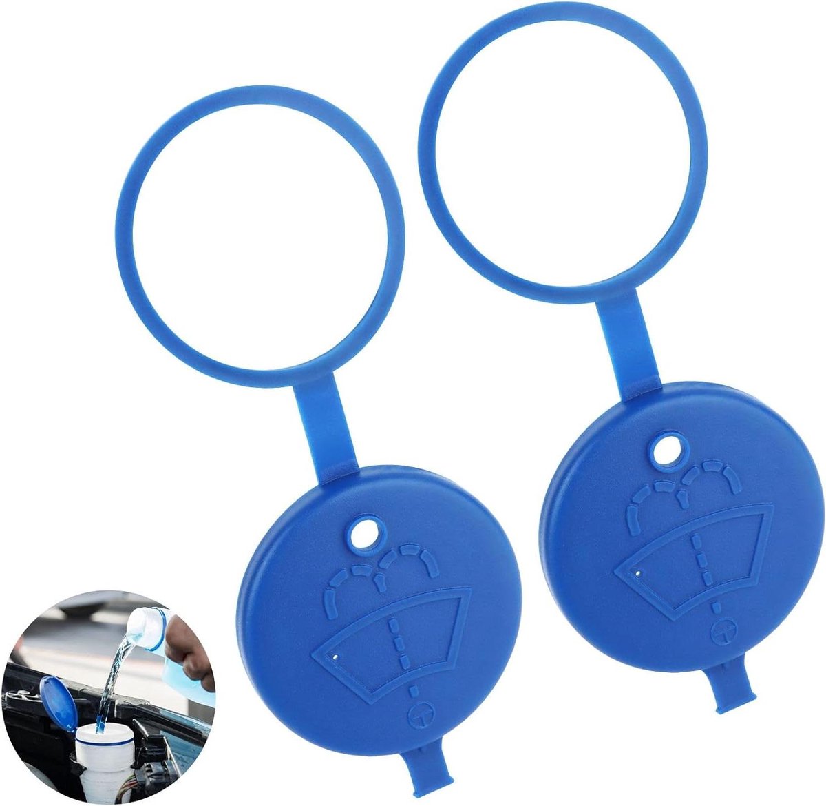 Inovra Plus - Tankdeksel voor ruitenwisservloeistof 2 stuks - Wisserhouder reservedop - Voor dweilwatertank - Kwalitatieve accessoires