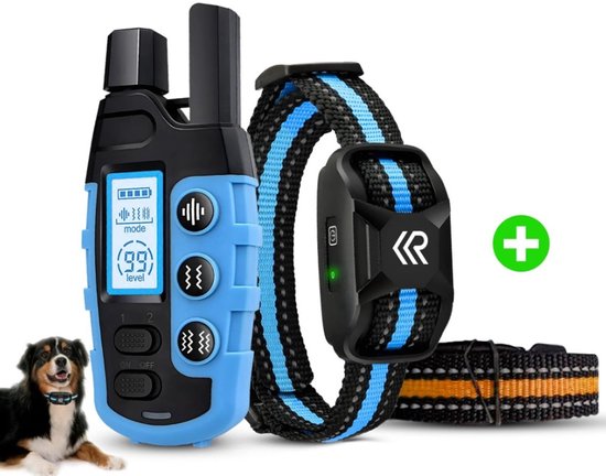 RobustRise X2 Pro - Anti Blafband voor Honden - Trainingshalsband voor Kleine en Grote Honden - Blafband met Geluid en Vibratie - Waterdicht - Blafstop Halsband - Hondentrainer - Anti blaf apparaat zonder schok - Incl. extra halsband