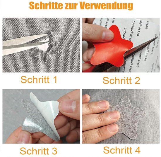 2 stuks zelfklevende patches voor textiel reparatie - Donkergrijs - Voor bank tent meubels autostoel - 20 x 28 cm van Merkloos — afbeelding 3