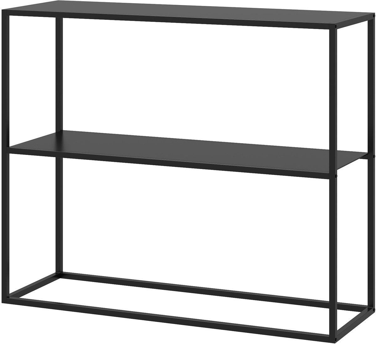 HOMCOM console tafel - van staal - 90L x 30B x 75H cm - zwart