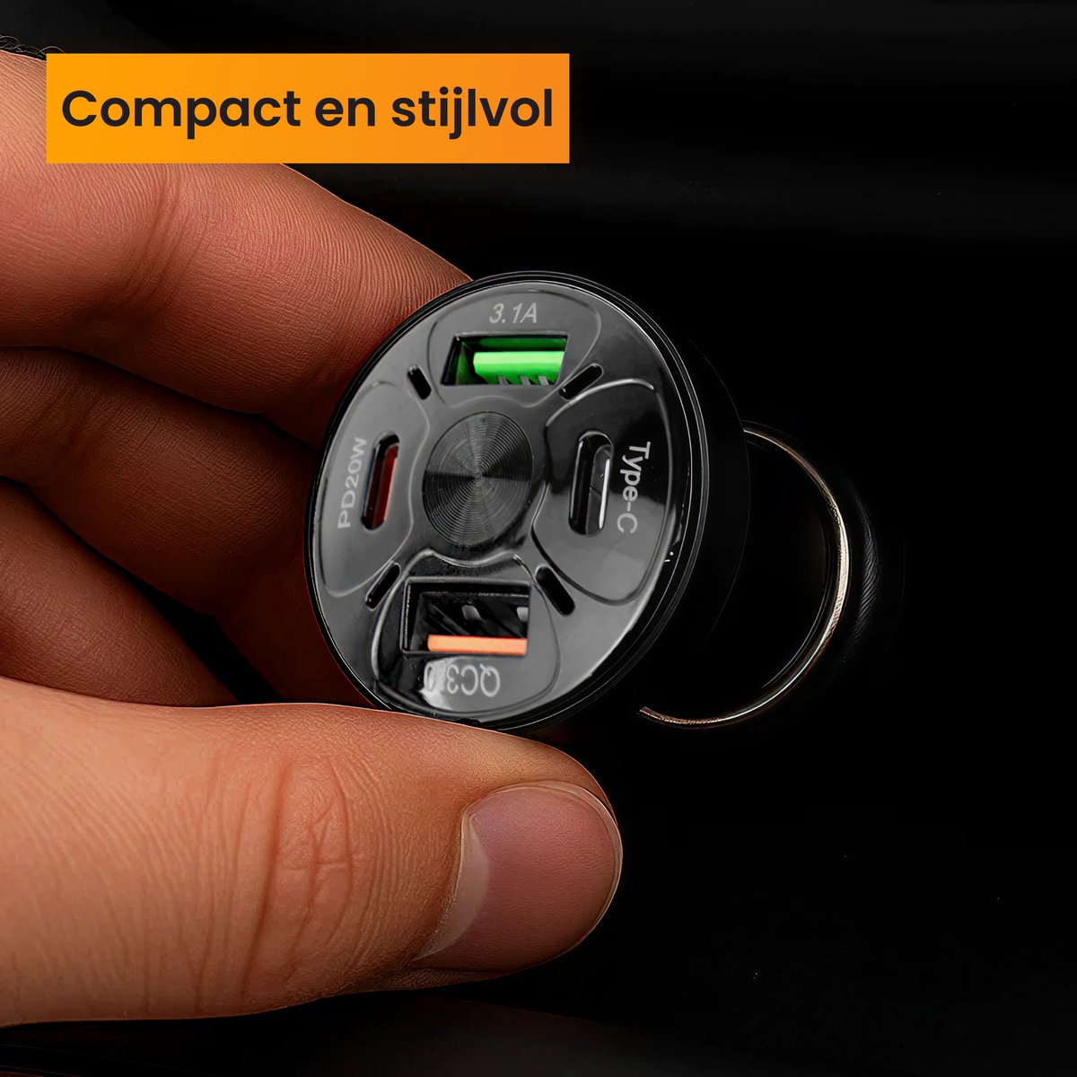 R2B Autolader 4-poorts USB-C & USB-A Snellader thumbnail 4