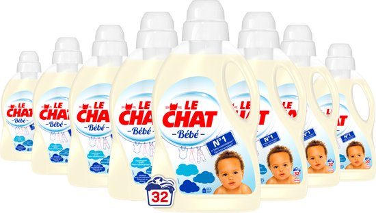 Le Chat Gel Bebe - Vloeibaar Wasmiddel - Voordeelverpakking - 8 x 32 Wasbeurten