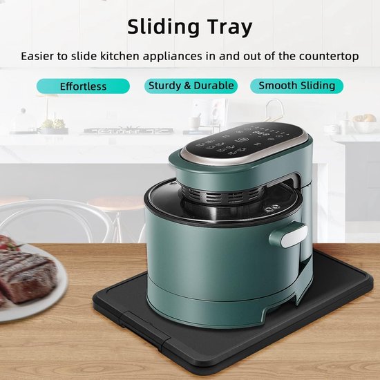 Kitchen Slider, Device Slider for Coffee Maker with High Load Capacity Countertop Drawer User-friendly Washable Kitchen Slide Drawer Countertop Slider 41x30x2cm van Merkloos	 — afbeelding 2