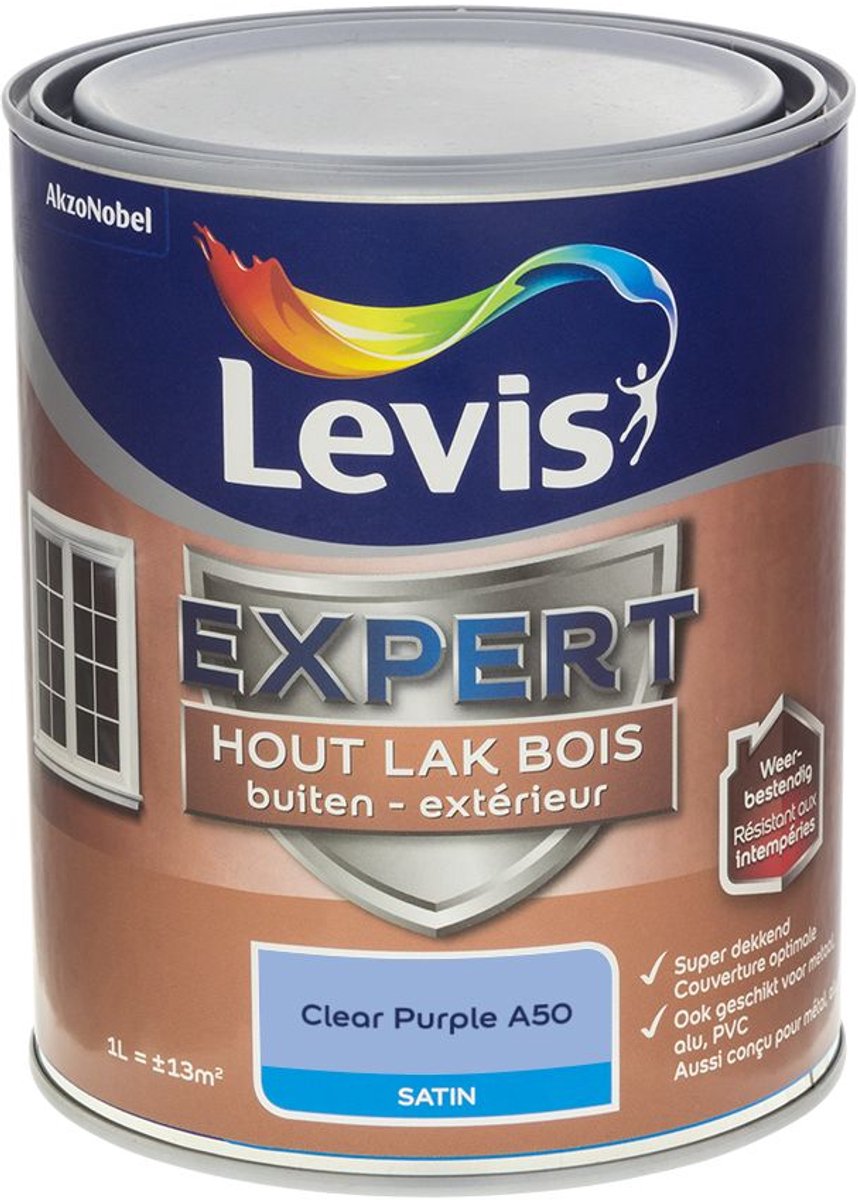Levis - Expert Hout Lak Buiten Satin Mix - Clear Purple A50 - 1 L