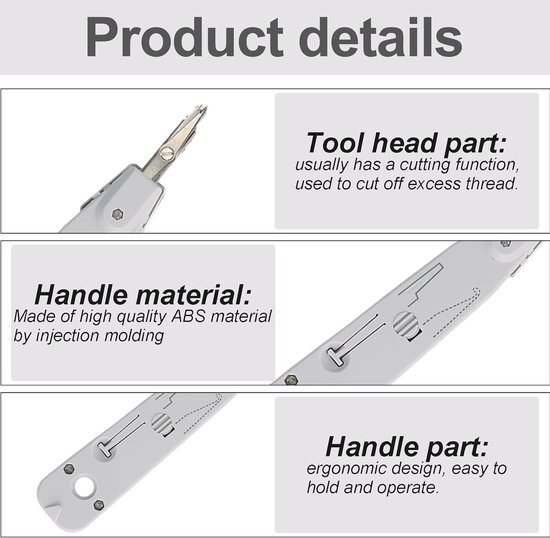 LSA tool voor het repareren van netwerken - insert type crown IDC of double IDC - inlay tool voor 110 netwerkmodule - punch down tool van Hama — afbeelding 3
