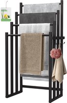 Porte-serviettes noir - étendoir pour serviettes