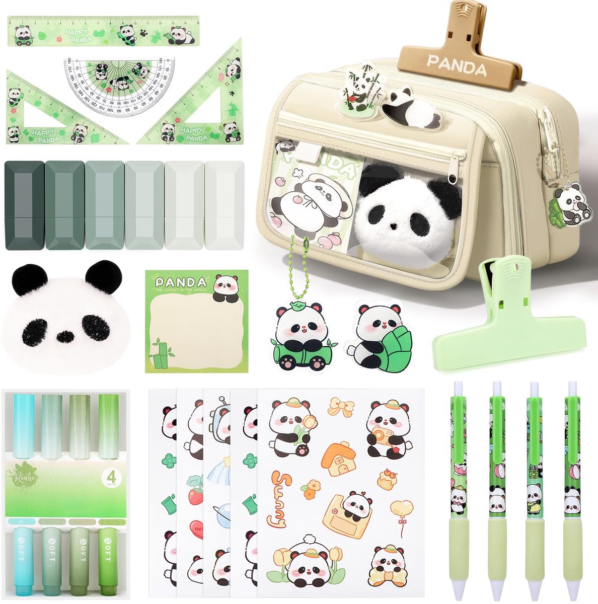 29-delige Schoolset - Esthetische Schoolspullen voor Tienermeisjes - Met Beige Etui