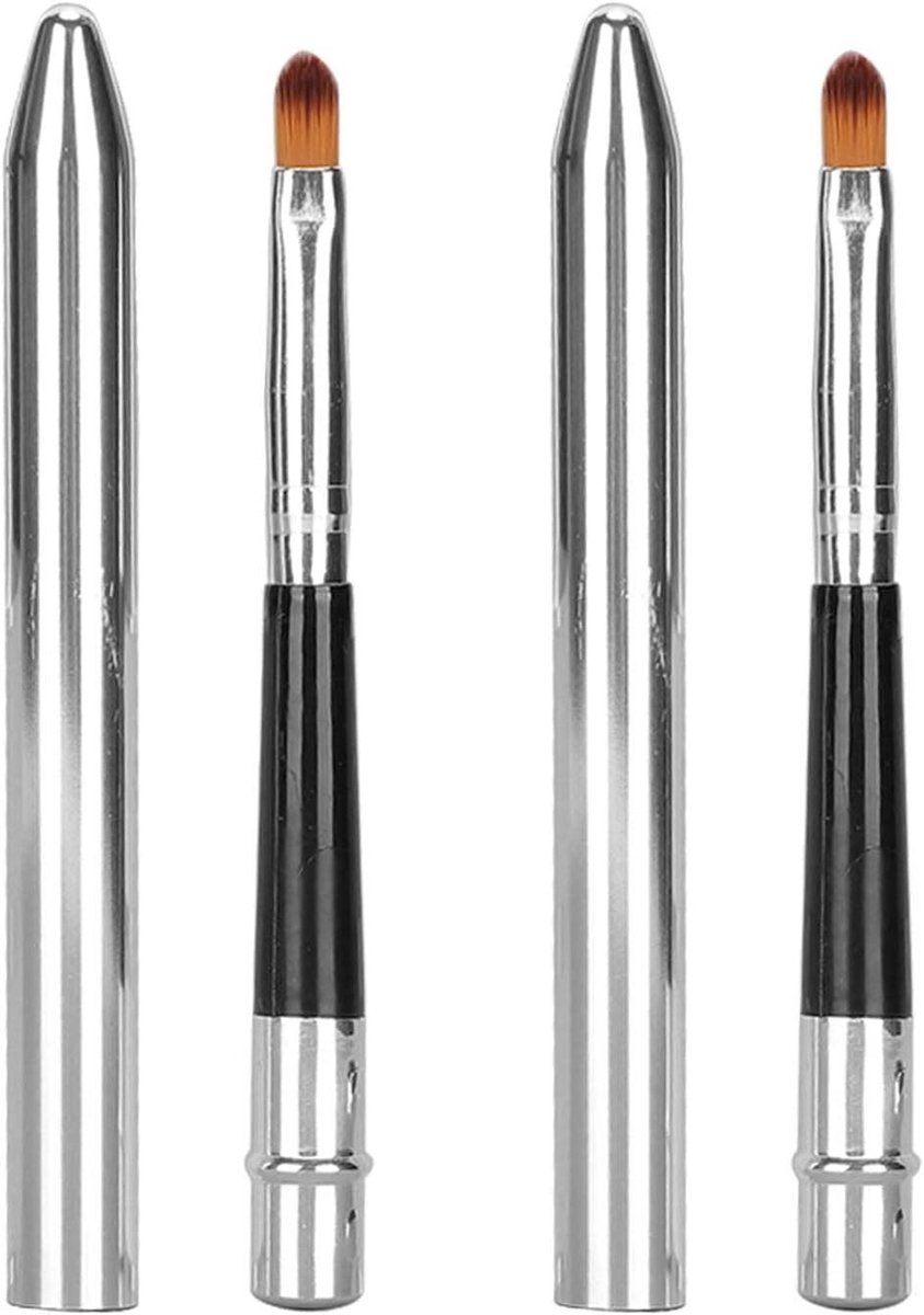 Aluminium Lippenborstel met enkele kop - Intrekbaar en ergonomisch design - Eenvoudig te reinigen