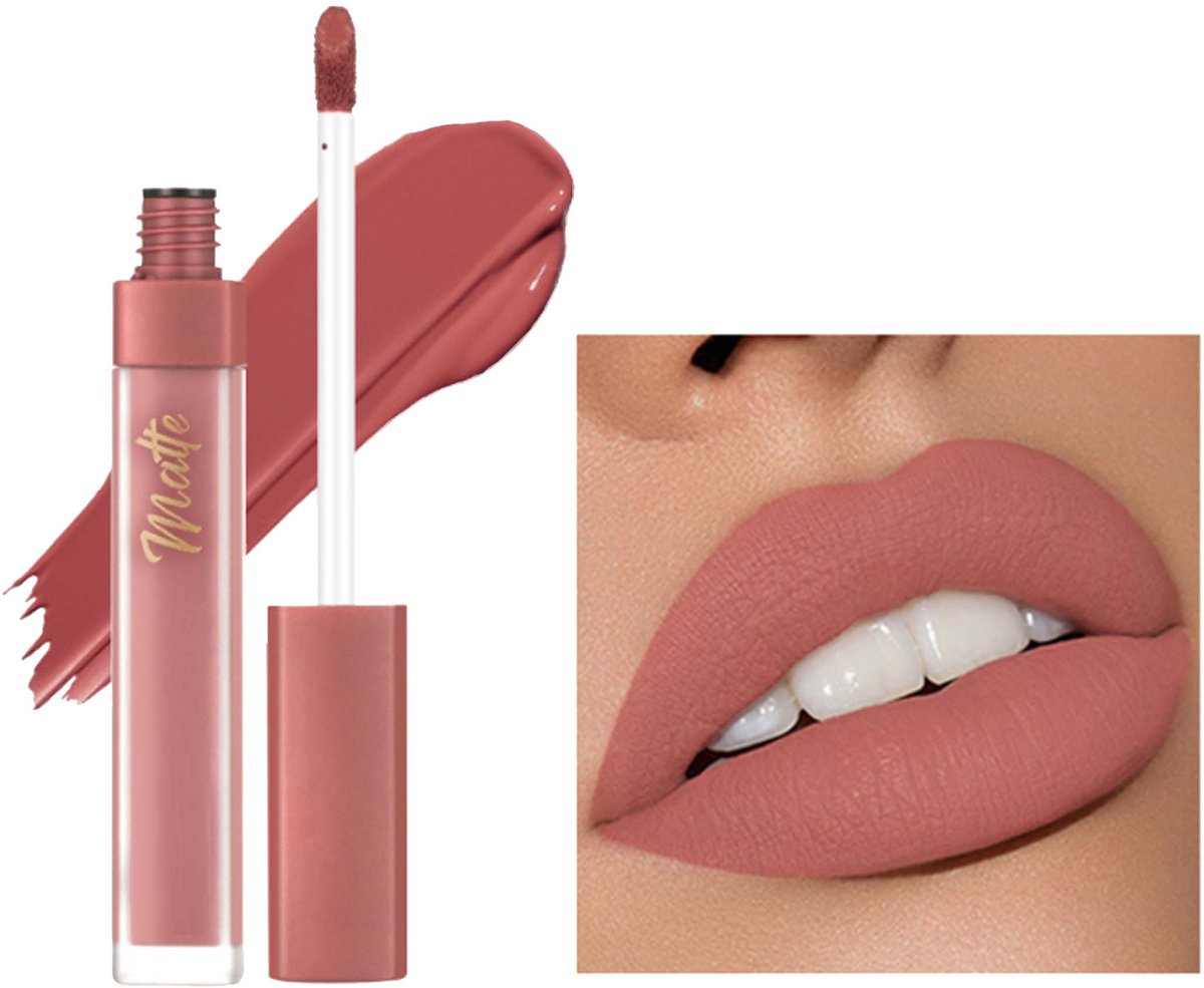 Matte lipglaze, waterproof, kleurecht, langhoudend, hoge dekking, zijdezacht