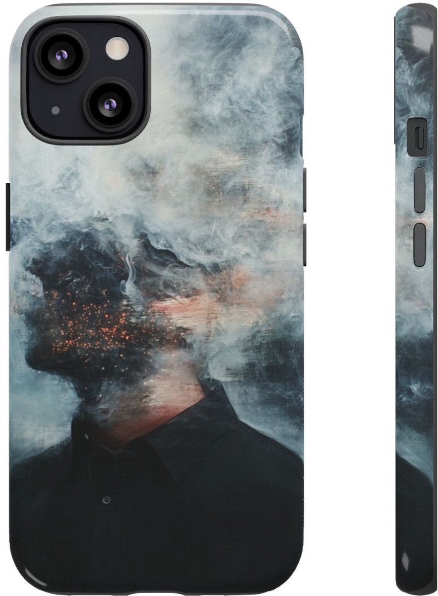 Rookachtig Abstract Portret – Telefoonhoesje Geschikt voor iPhone 13