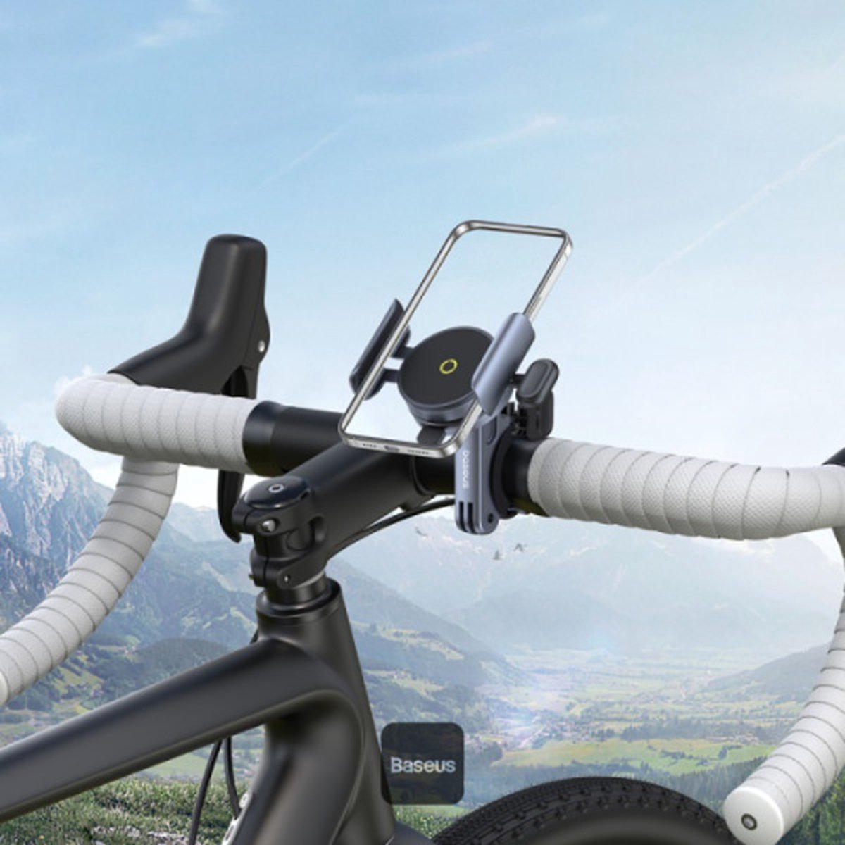 Baseus PrimeTrip - Magnetische Telefoonhouder Fiets met Klem - Compatibel met MagSafe - Geschikt voor o.a. E-Bike, Racefiets, Mountainbike en Elektrische Stepjes - Zwart – foto 4