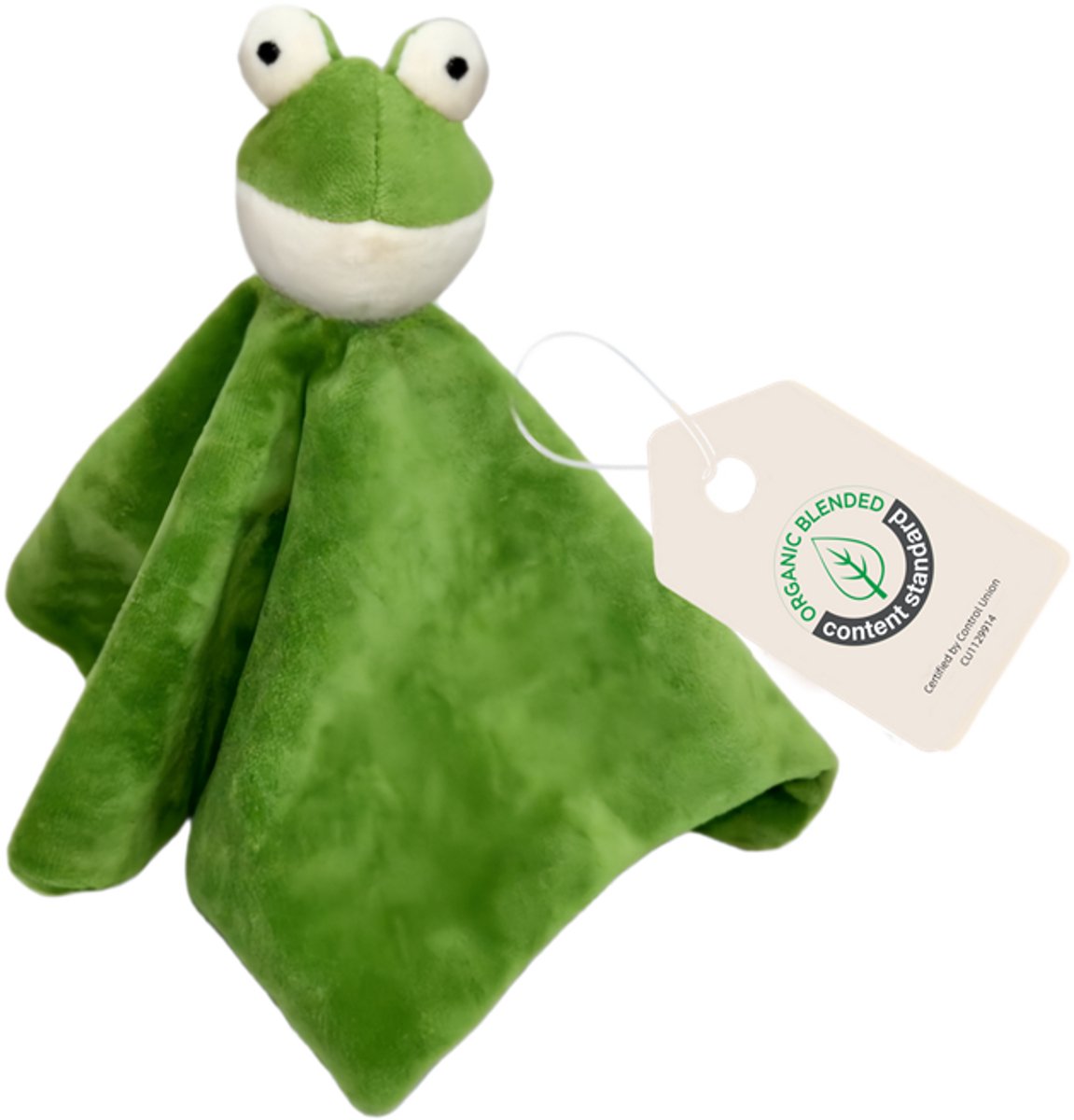 Cute since 1999 - Biologisch Knuffeldoekje - Fred de Kikker - Doudou - 35 x 35 cm