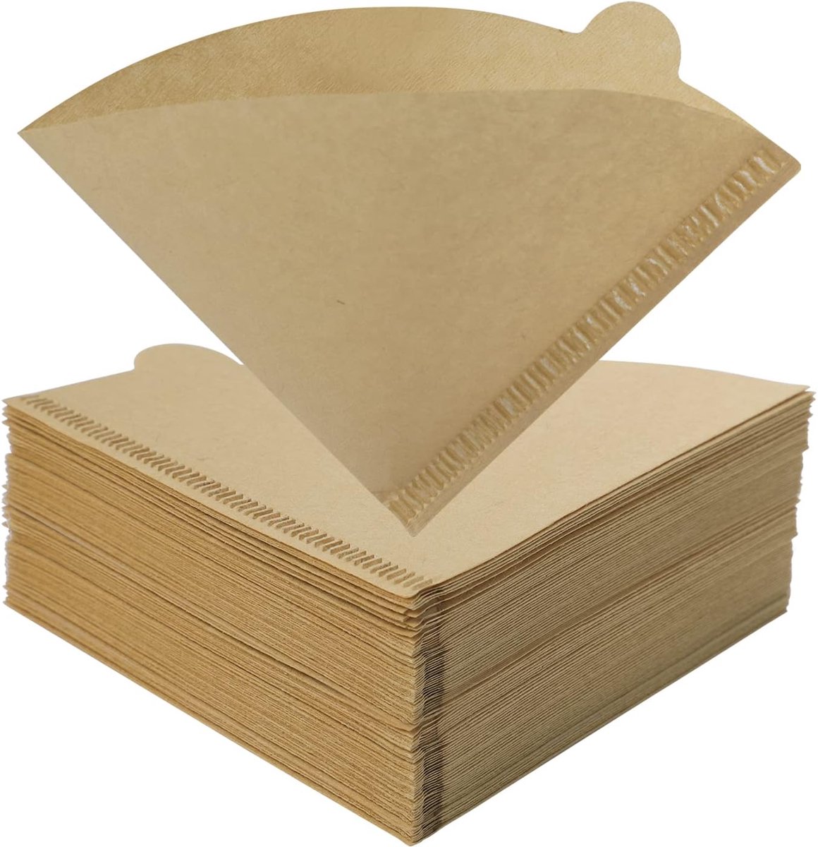Coffee Filter Paper 200 Pieces Size 1 V-Shaped Cone Filter for Coffee Makers (1-2 Cups)
