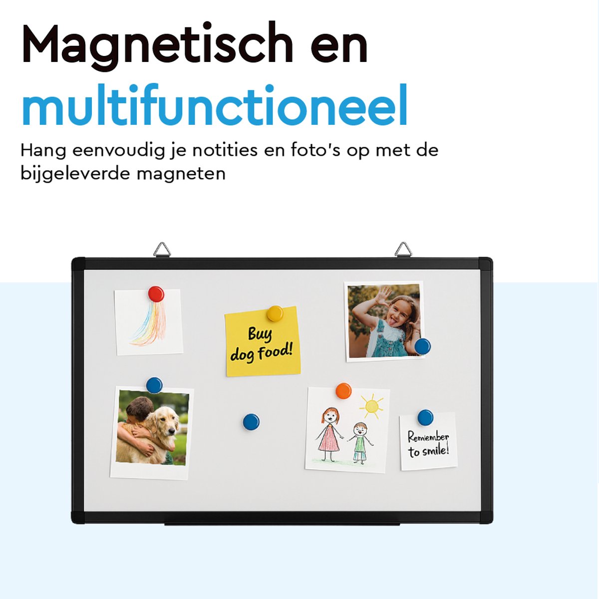 BRASQ Whiteboard 60×45 cm magnetisch - zwart thumbnail 6