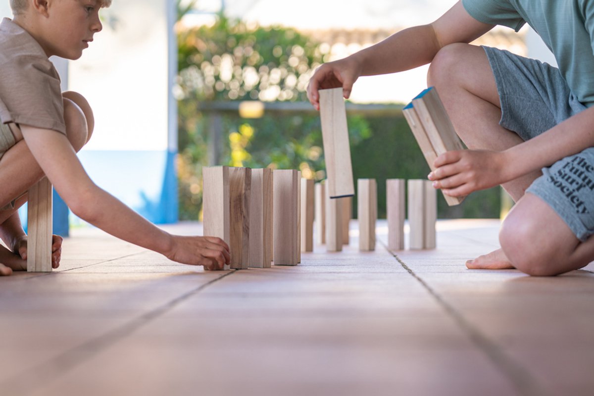 BS Toys Buitenspel Bundle – 4 bij elkaar Strategisch Spel + Grote Toren Balanceer Spel – Houten Gezelschapsspel vanaf 6 jaar ( GA279 & GA277 ) — cadeau in Spellen & Speelgoed - foto 8