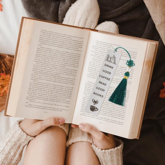 Metalen boekenlegger met ketting, inspirerende bladwijzers, cadeau-ideeën voor vrouwen en mannen, bladwijzer voor boekenliefhebbers voor vriend, zoon, dochter, collega's