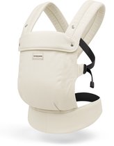 Vulpes Goods® BabyCare - Draagzak – Ergonomische Baby Draagzak 0-36 mnd – Luxe Buikdrager tot 20 kg – OEKO-TEX® Katoen – Handsfree Comfort - Met Rugsteun & M-Positie - Crème