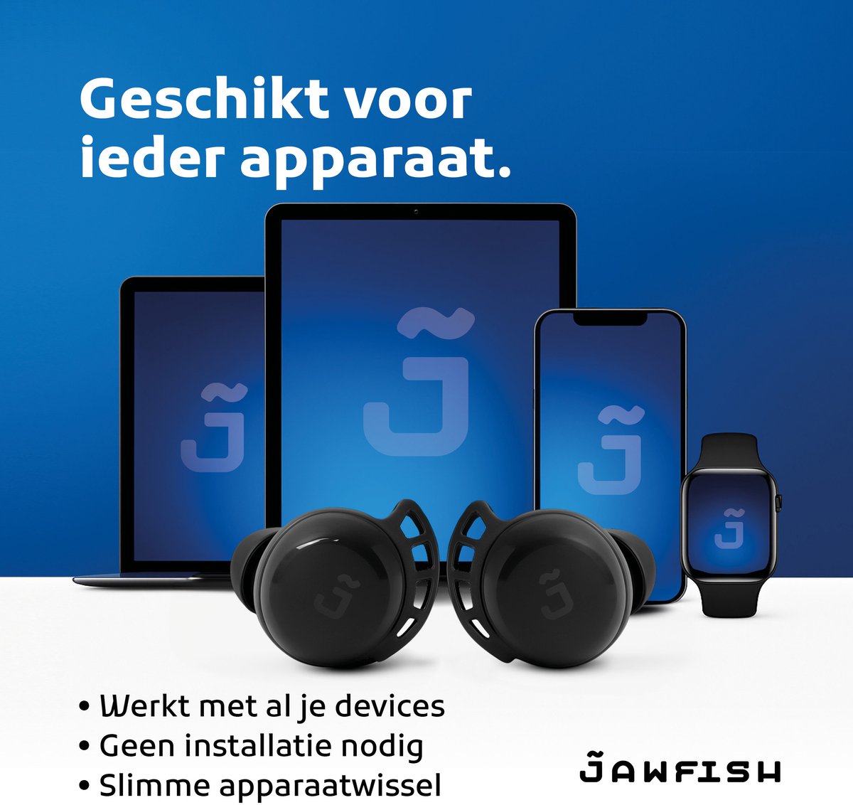 Jawfish Pro Sport TX 100% Draadloze Oordopjes - Zweet - 7u op 1 lading thumbnail 5