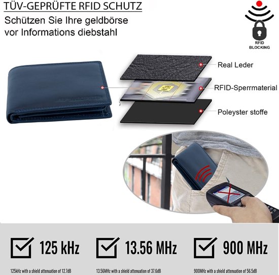 Marc Peter Leren Herenportemonnee Met RFID-Bescherming - Echt Leer - Vintage Bruin - 11 Kaartvakken