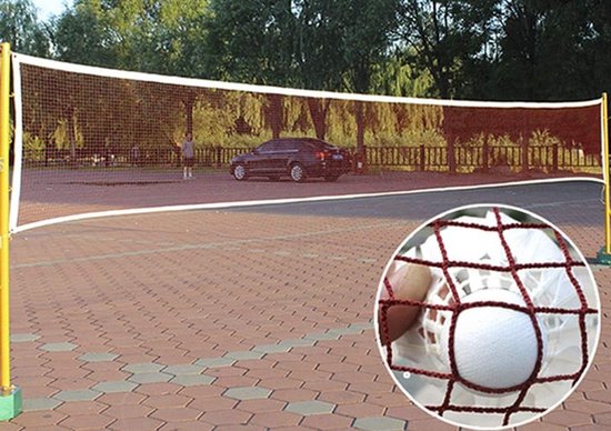 Best Sporting Volleyballnetz Outdoor 4 in 1 I Badmintonnetz 310cm breit I Badminton Netz Garten höhenverstellbar von 90cm - 220cm | Mobiles Volleyballnetz 2m hoch für Badminton, Tennis und Fußball
