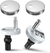 WC-zitting Bevestiging Set - RVS Scharnieren met Softclose - Universele Montage van Bovenaf