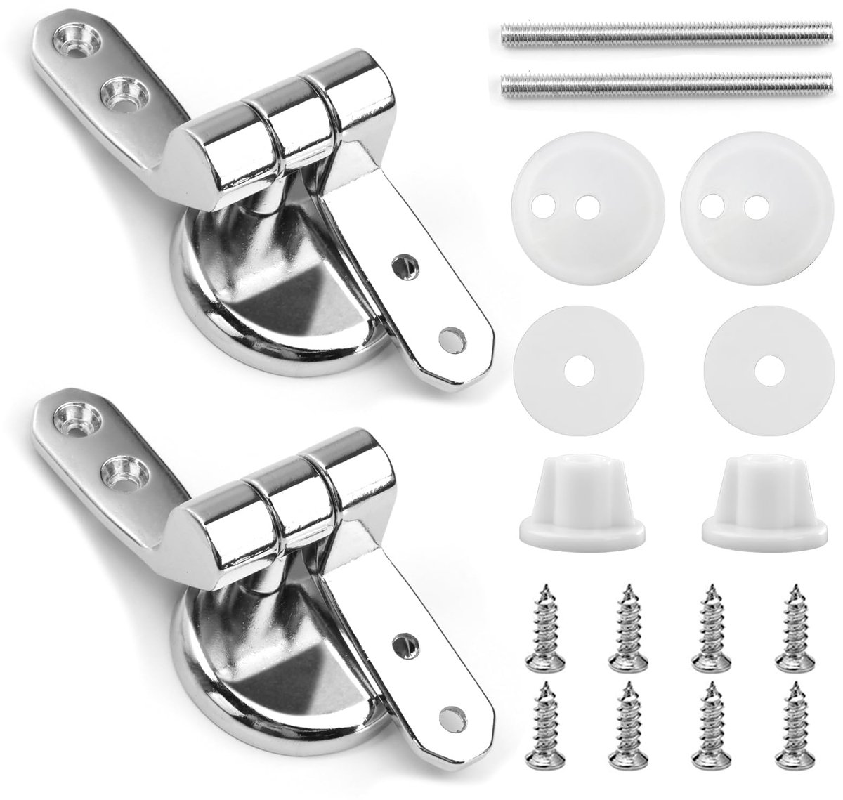 Reparatieset Toiletzitting Scharnieren - RVS & Zinklegering - Universeel voor WC-brillen