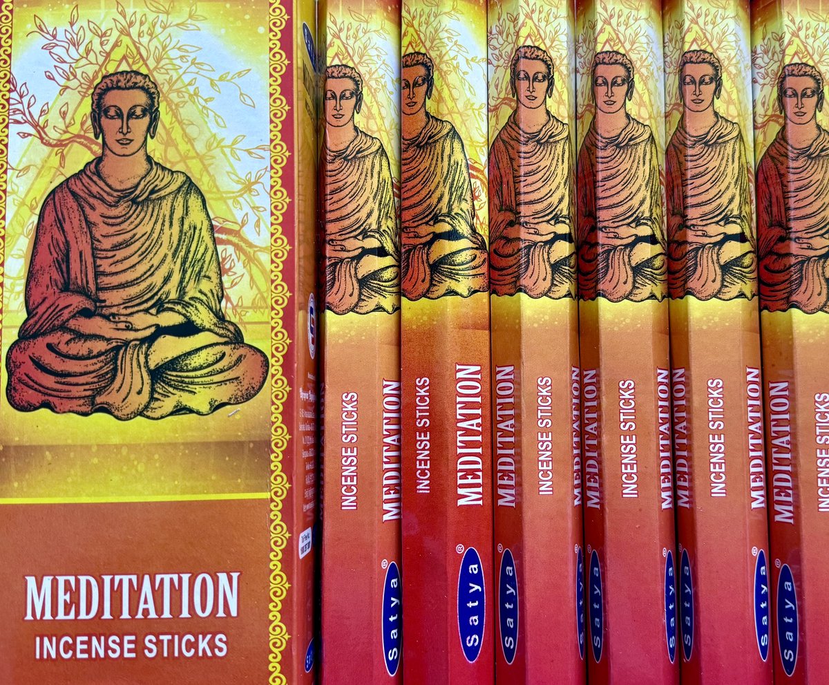 Satya Meditation Wierook 20 incense sticks x 6 packets oranje kleur