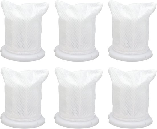 Set Di 8 Filtri Lavabili + Spazzola Per Vorwerk Kobold VC100, In ABS E Tessuto Non Tessuto, Compatibili 100%, Per Aspirapolvere A Mano