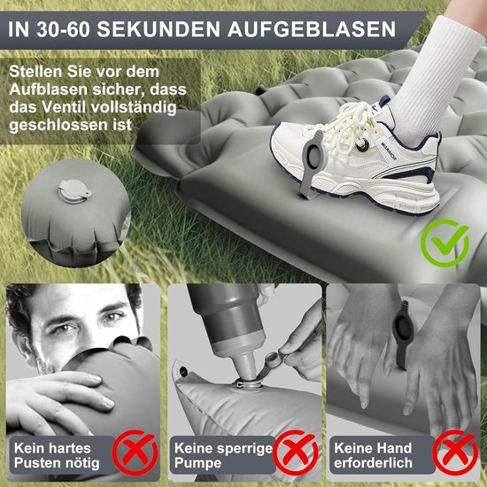 Draagbare opblaasbare slaapmat: lichtgewicht campingmatras voor buitenavonturen — afbeelding 5