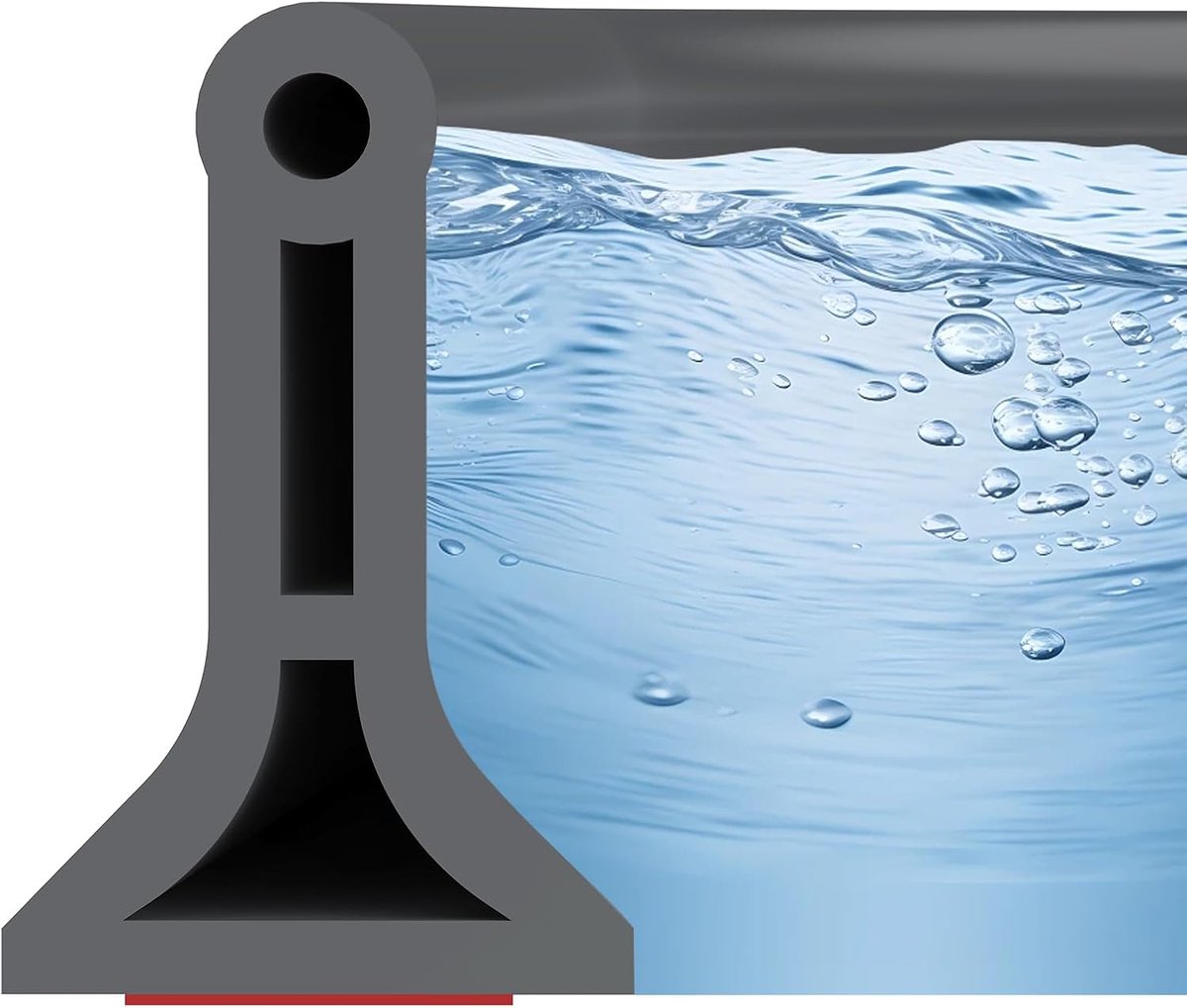 Water Stopper Douche - Waterkering Douche - 200*3*4 cm Zelfklevende Waterstopper - Zelfklevende rubberen baddam -Badkamerdrempel - Vrij op maat te snijden - Geschikt voor badkamers, keukens en hotels - Grijs