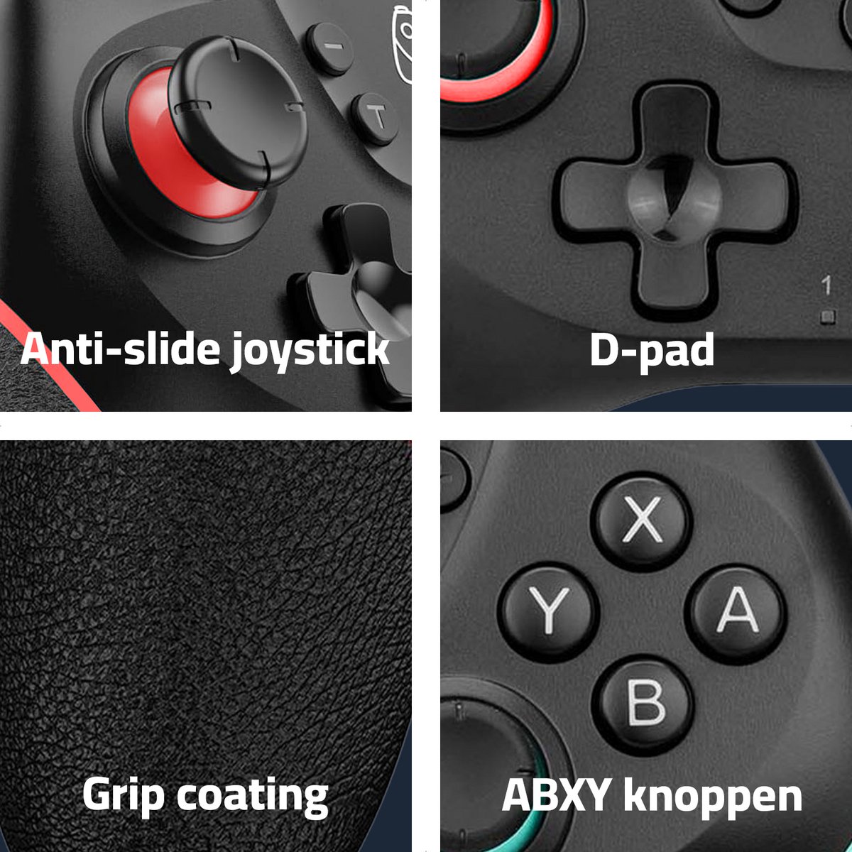 Octronic Pro Controller Set - 2 x bluetooth game controller met oplaadstation - geschikt voor Nintendo Switch - zwart – foto 5