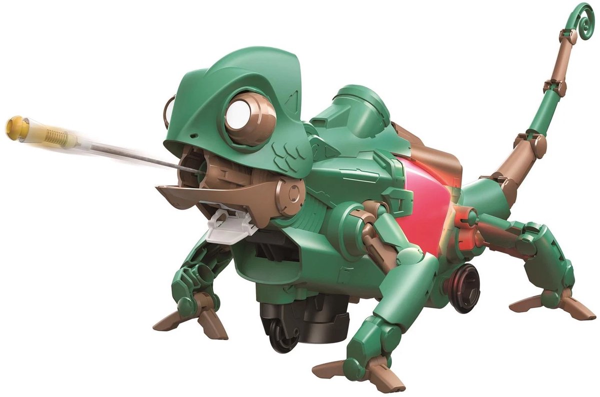 Construct And Create Construct & create hydraulic the chameleon - experimenteerset - reageert op kleuren - bevordert coderen - bouwset - robot bouwpakket